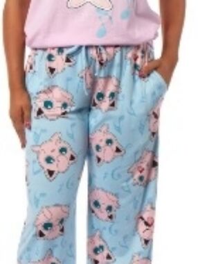 XL Juniors Poke'mon Jigglypuff Bubble Short Sleeve PJ Set Light Blue/Light Pink